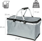  Einkaufskorb,grau, Faltbar, Max. Zuladung 12 Kg