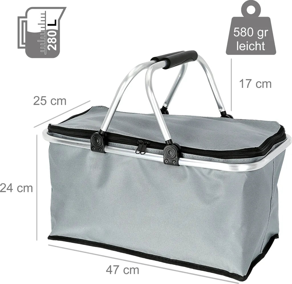  Einkaufskorb,grau, Faltbar, Max. Zuladung 12 Kg