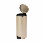  Brabantia Treteimer NewIcon, Abfalleimer, Mülleimer, Stahl, Metallic Gold, 30 L, 304484