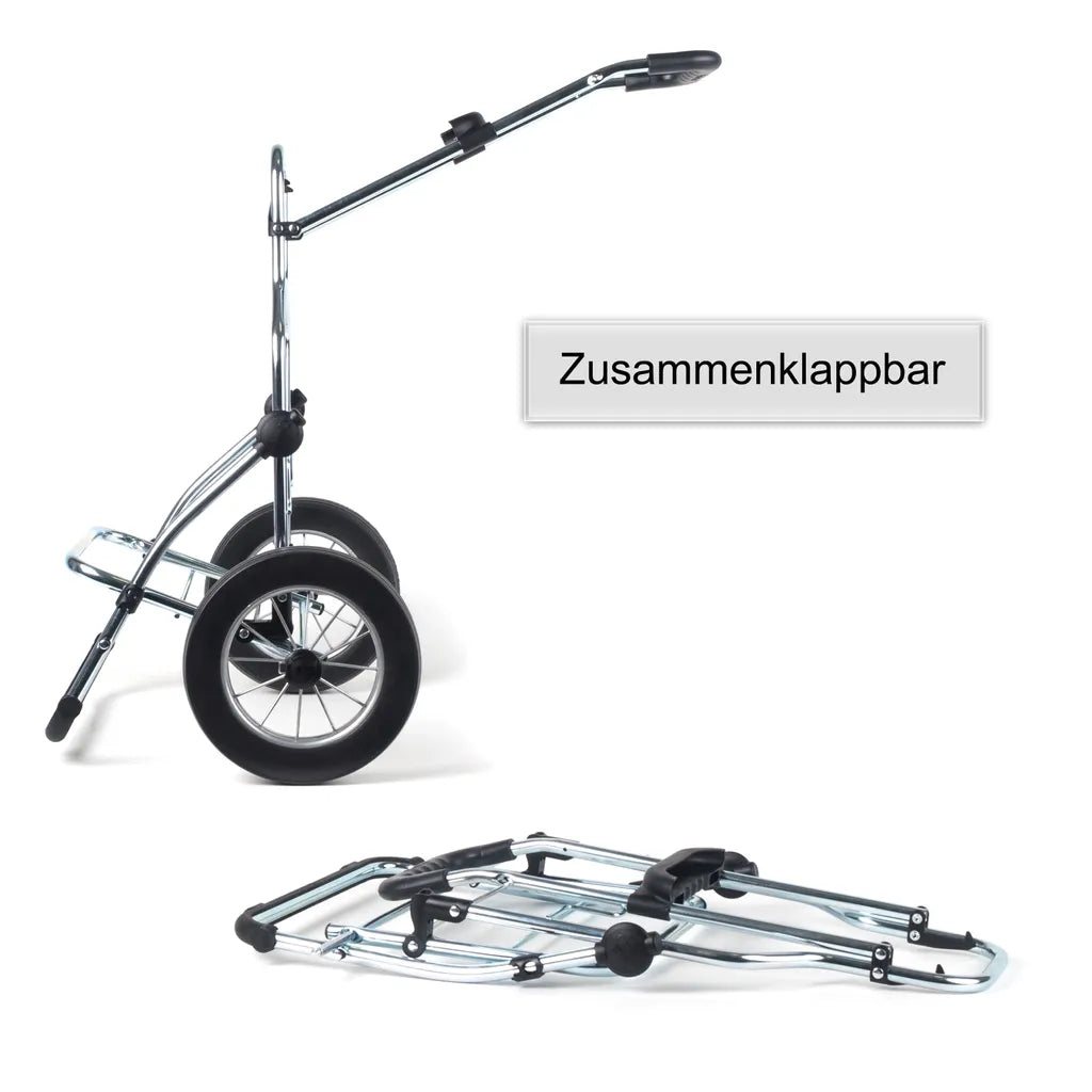  Andersen Einkaufstrolley Sondermodell Royal Stahl Klappbar Mit Metallspeichenrad Ø 25cm Und 61 Liter Tasche Folke Blau Mit Kühlfach