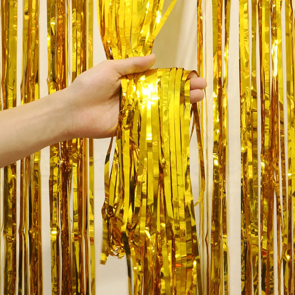  5x Lametta Vorhang 100x200 Cm Deko Weihnachten Silvester Fasching Karneval Gold Glitzer Türvorhang Party Fransenvorhang Fotoshooting Hochzeit Feiertagsschmuck