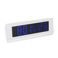  Fackelmann Digitale Funkuhr Mit Wecker Tecno, Digitaluhr Mit Temperaturanzeige, Funkwecker Mit USB-Anschluss, Hochwertiger Digitalwecker, Uhr Mit Thermo-Hygrometer (Farbe: Weiß)