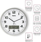  Hama Funkuhr Extra 00186333 Datum Temperatur Silber
