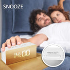  LED Spiegel Digitaler Wecker, Desktop USB Elektronisches Thermometer Am Bett Digitaler Wecker