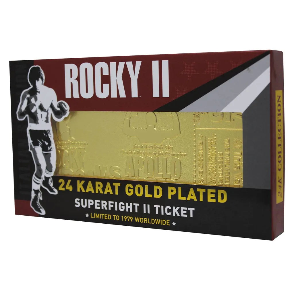 FANATIC FaNaTtik Rocky II Replik Superfight II Ticket (vergoldet) FNTK-ROCKY-102G