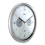  Mebus Funk-Wanduhr Mit Thermometer Und Hygrometer / Quarz-Uhrwerk / 26 Cm Durchmesser / Rund