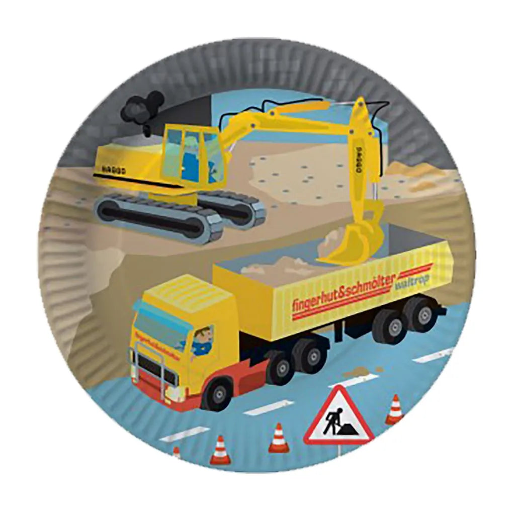  XXL Party-Set Kindergeburtstag Baustelle Bagger Für 6 Kinder, 98-tlg.