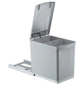  Wesco Basic-2 Abfalleimer 2 X 7,5L Vollauszug 30-er Küchenschrank Mülleimer 40637