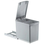  Wesco Basic-2 Abfalleimer 2 X 7,5L Vollauszug 30-er Küchenschrank Mülleimer 40637