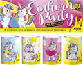  4er SET Tischdeko Tischfeuerwerk Einhorn Party