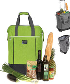  Punta Big Wheel Einkaufsroller Shopper Einkaufswagen Shopping Trolley Einkaufstrolley Trolly Große Räder 10303-0700 Two Tone Grün + Thermo Tasche