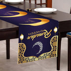  180*35cm Eid Mubarak Tischläufer Ramadan Deko Tischdecke Partydekoration Tischbanner Stern Mond