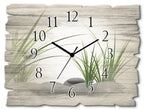  ARTland Holz Wanduhr Funkuhr - Schwarzer Zeiger 3D Steine Größe: 40x30 Cm