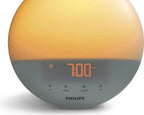  Philips HF3519/01 Wake-up Light (Sonnenaufgangfunktion, Digitales Fm Radio, Tageslichtwecker) Weiß