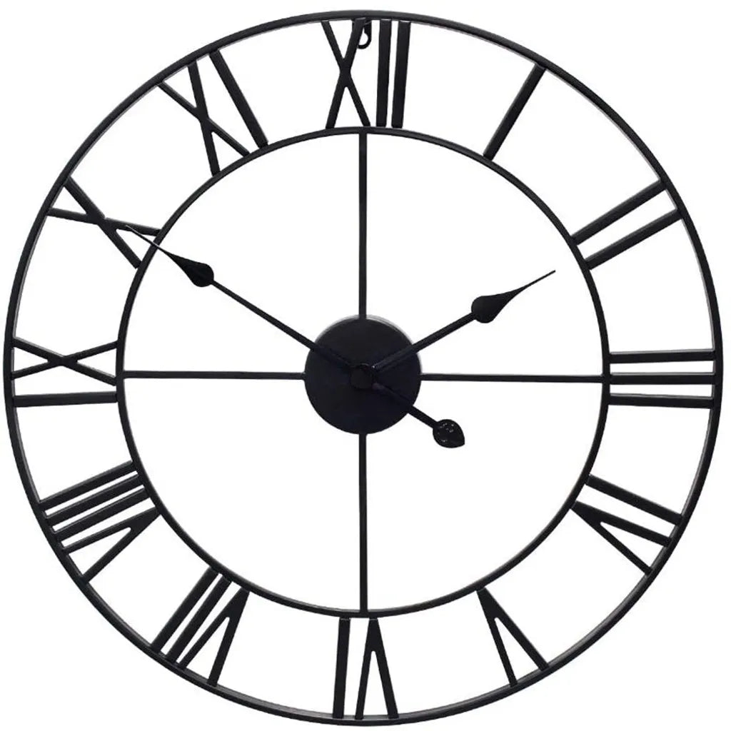  Schnappi.shop Wanduhren Super Leise! Vintage Uhr 60 Cm Wanduhr Metall Retro Design