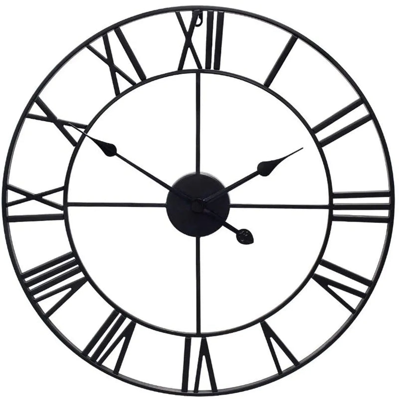  Schnappi.shop Wanduhren Super Leise! Vintage Uhr 60 Cm Wanduhr Metall Retro Design