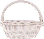  Einkaufskorb Aus Weide, Bügelkorb Creme 43x36 H17/35 Cm