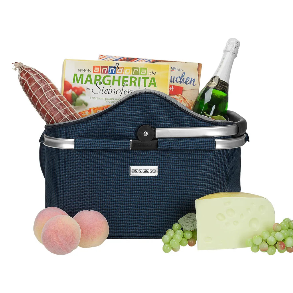  Kühlkorb 25 Liter Blau Hahnentritt - Hahnentritt