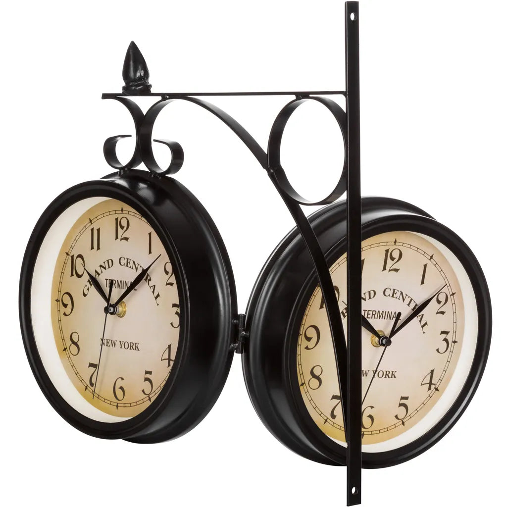  Tectake Wanduhr Vintage Look - Schwarz