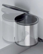  Wesco Rondo Einbaumülleimer - Rund, Silber, Fassungsvermögen 15 Liter