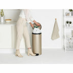  Brabantia Treteimer NewIcon, Abfalleimer, Mülleimer, Stahl, Metallic Gold, 30 L, 304484