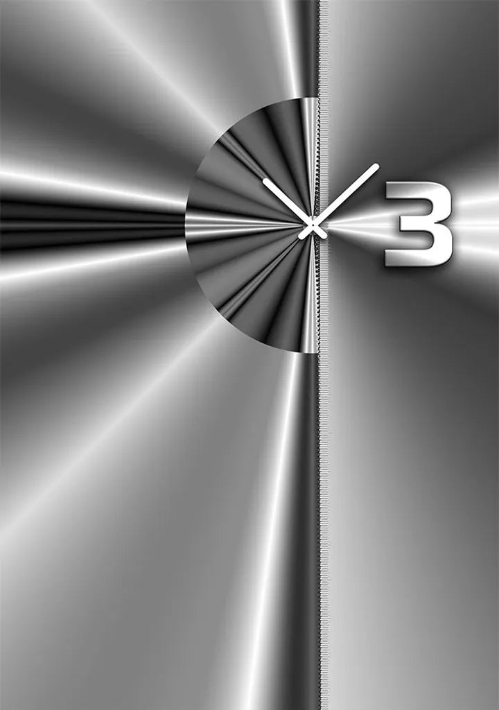  4320 Dixtime Designer Wanduhr, Wanduhren, Wohnraumuhr 35cm X 50cm