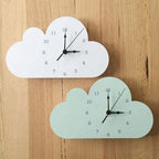  Weiß Dunkle Wolken Regentropfen Wanduhr Kinder Wanddekoration Uhr, 26*16cm