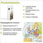  ARTland Glas Wanduhr Quarzuhr - Schwarzer Zeiger Ostseestrand Größe: 20x60 Cm