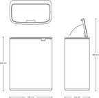  MÜLLTRENNER 2 X 30 L Müllsortierer Abfalleimer Müllsammler Dunkelgrün BRABANTIA