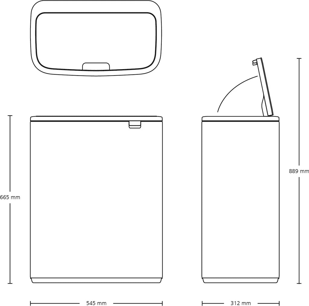  MÜLLTRENNER 2 X 30 L Müllsortierer Abfalleimer Müllsammler Dunkelgrün BRABANTIA