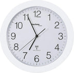  FUNK-UHR WAND-UHR TECHNOLINE WT 8000 WEIß 30CM KÜCHEN-UHR BAHNHOFS-UHR RUND/ Mit Batterie