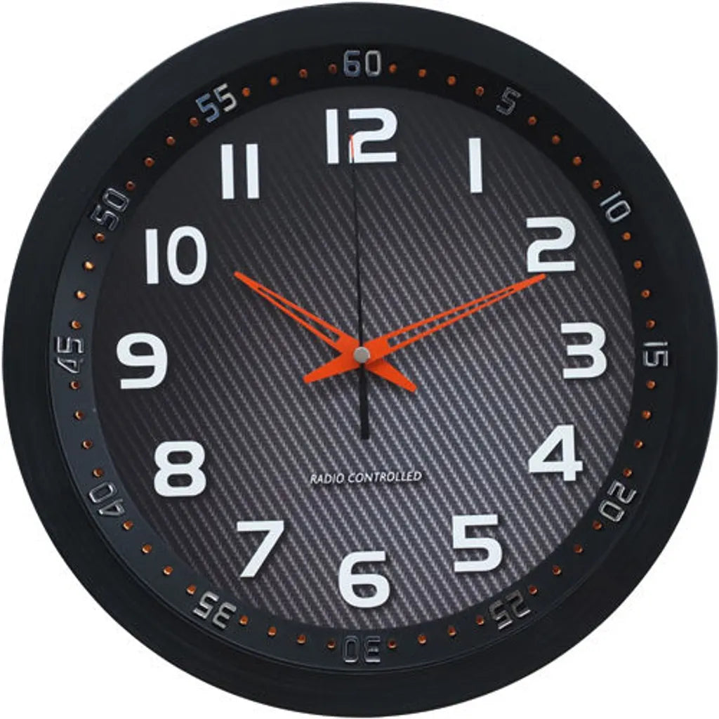  Technoline WT 8972 - Funkgesteuerte Wanduhr, Schwarz Und Bernstein