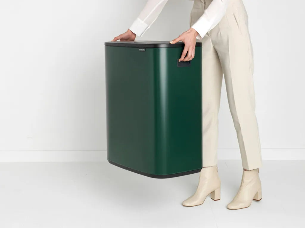  MÜLLTRENNER 2 X 30 L Müllsortierer Abfalleimer Müllsammler Dunkelgrün BRABANTIA
