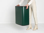  MÜLLTRENNER 2 X 30 L Müllsortierer Abfalleimer Müllsammler Dunkelgrün BRABANTIA