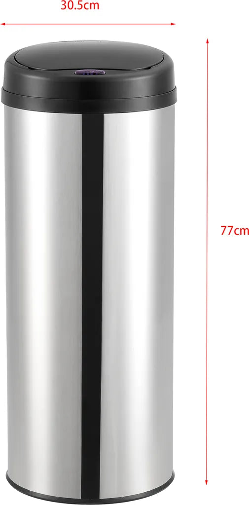  Sensor-Mülleimer 47L Abfalleimer Mit Sensorautomatik Kücheneimer Mit Sensor Edelstahl Silber