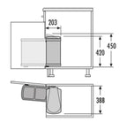  Hailo Mülleimer Küche, Einbau Ab 45 Cm Schrank, 2-fach Mülltrennung