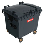  Sulo I Müllcontainer MGB 1100 Liter | 4-Rad-Behälter Mit Flachdeckel | Grau