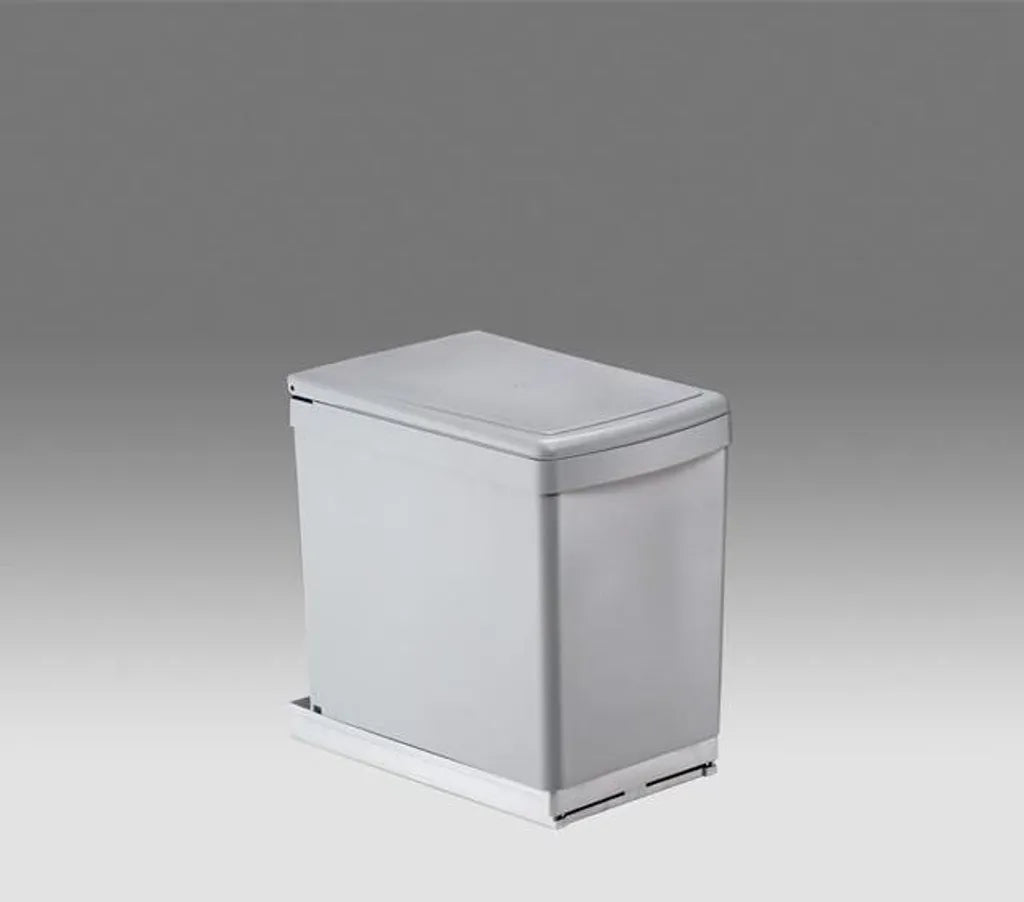  WESCO Einbau-Abfallsammler 30DT - 16 Liter, Hinter Drehtüren, Alugrau