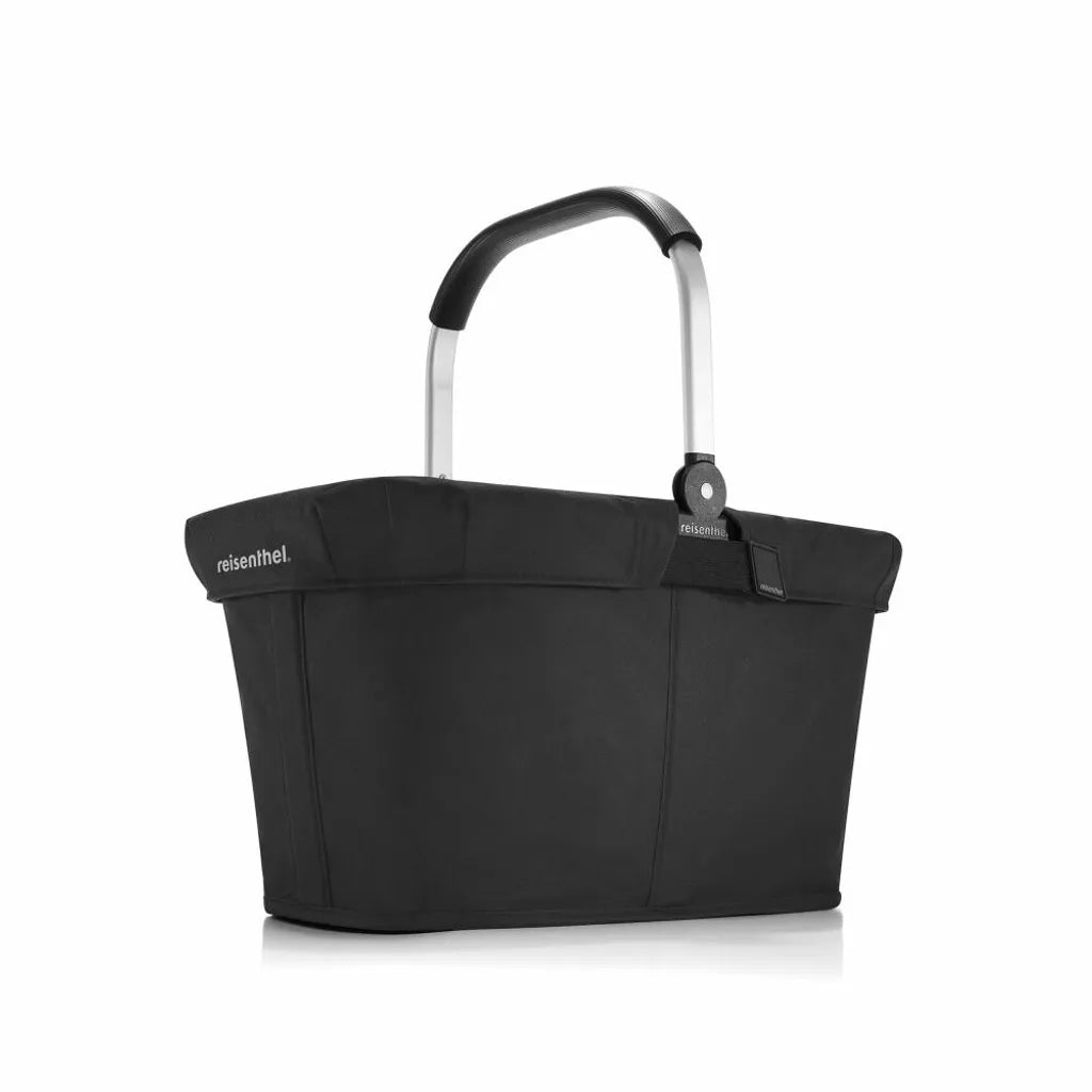  Reisenthel Carrybag Mit Cover, 2-tlg., Einkaufskorb, Deckel, Abdeckung, Korb, Polyestergewebe, Frame Black / Black, 22 L