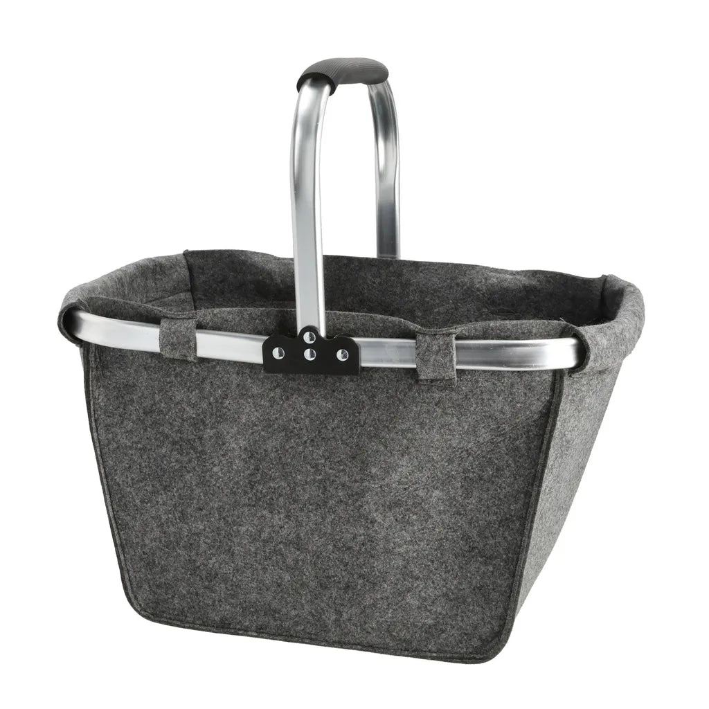  Einkaufskorb Filz Grau 48 X 28 X 29 Cm Platzsparend Faltbarer Filzkorb