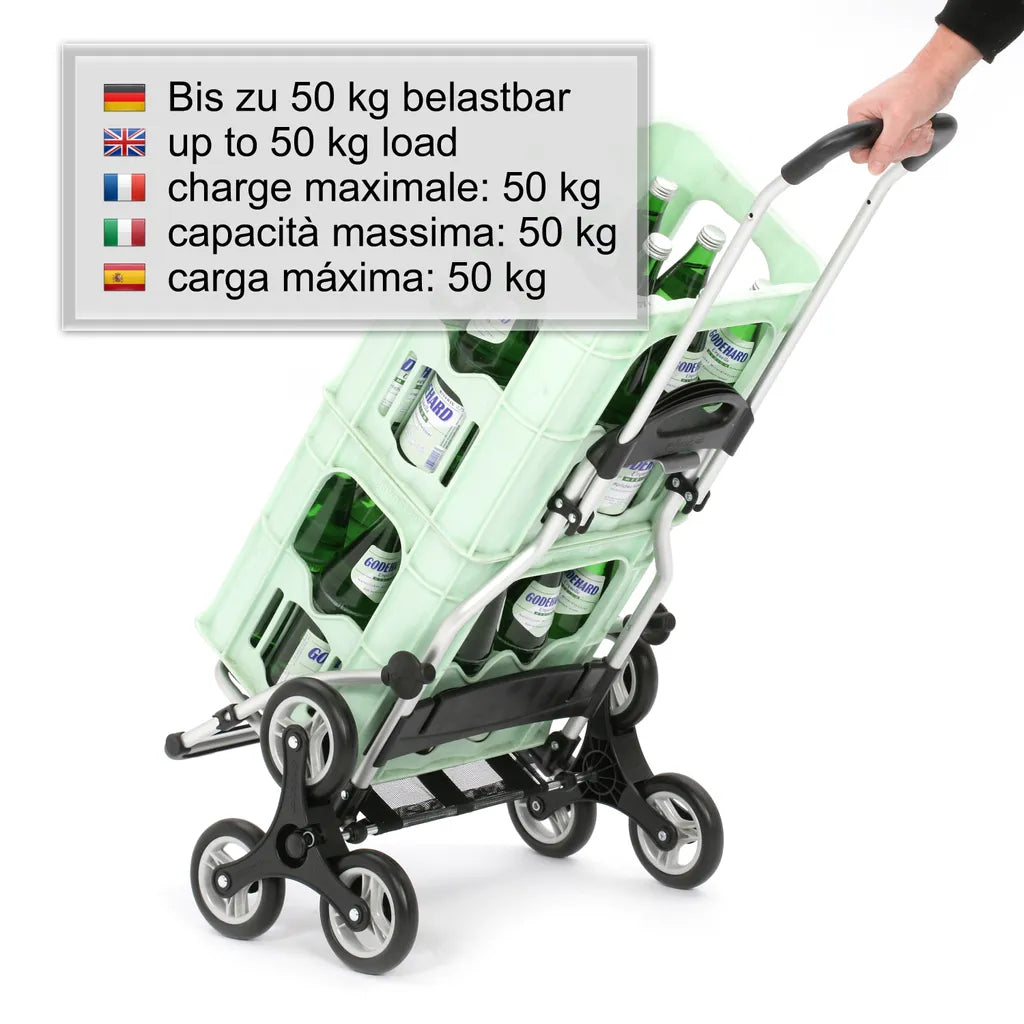  Andersen Shopper Royal Treppensteiger Alu Klappbar Mit Rad Ø 3 X 13cm Und 62 Liter Tasche Hydro 2.0 Schwarz Mit Kühlfach