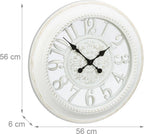  Relaxdays Wanduhr XL Mit Barockmuster