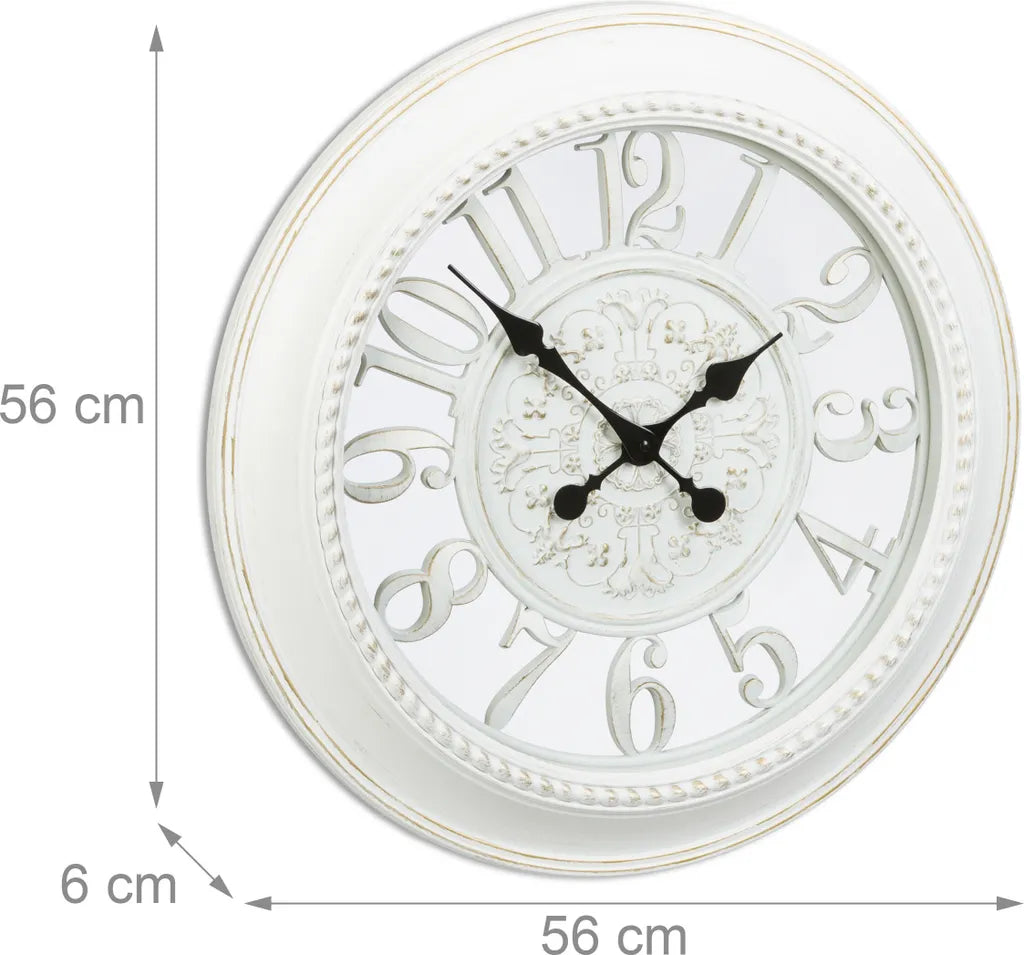  Relaxdays Wanduhr XL Mit Barockmuster