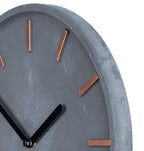  Hochwertige Beton-Uhr Wanduhr Ca. 30cm Grau Kupfer Uhrzeit Modern Wanddeko