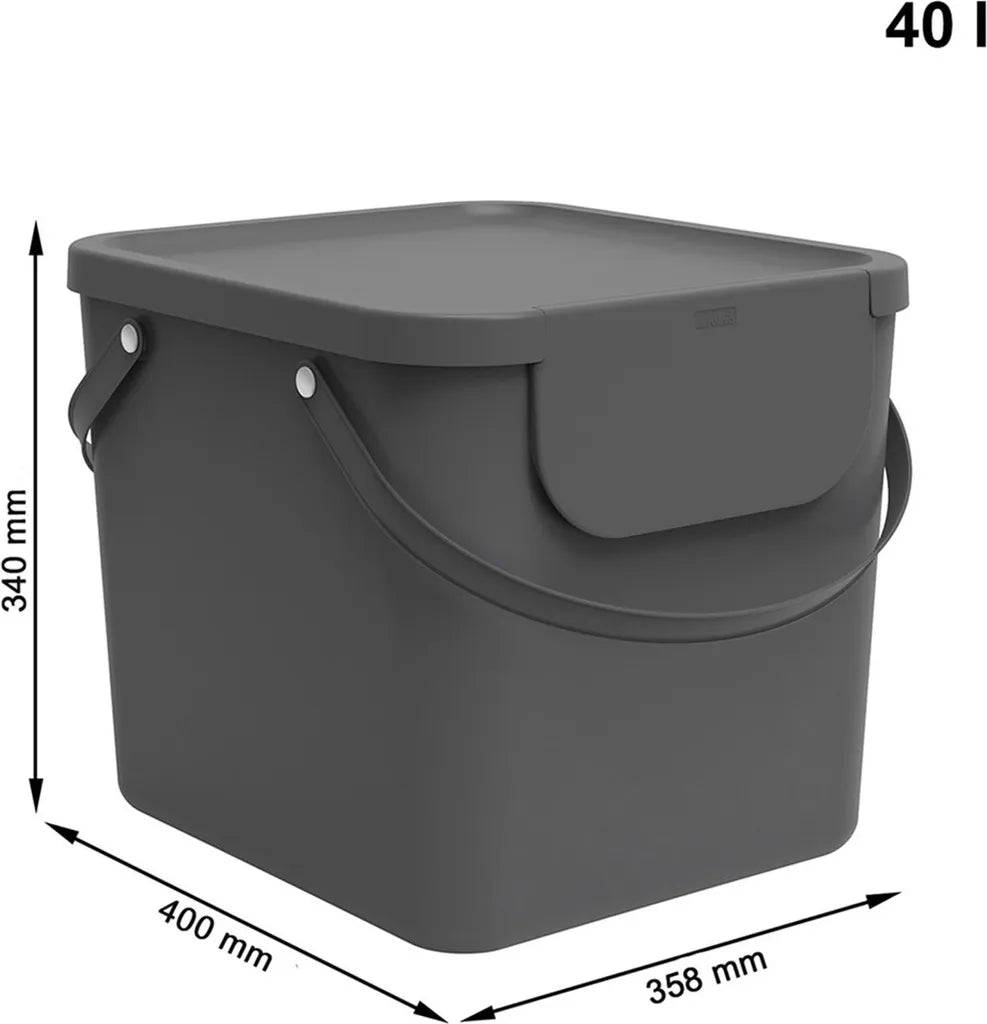 ROTHO Recycling Müllsystem 40 L ALBULA, Farbe:Anthrazit