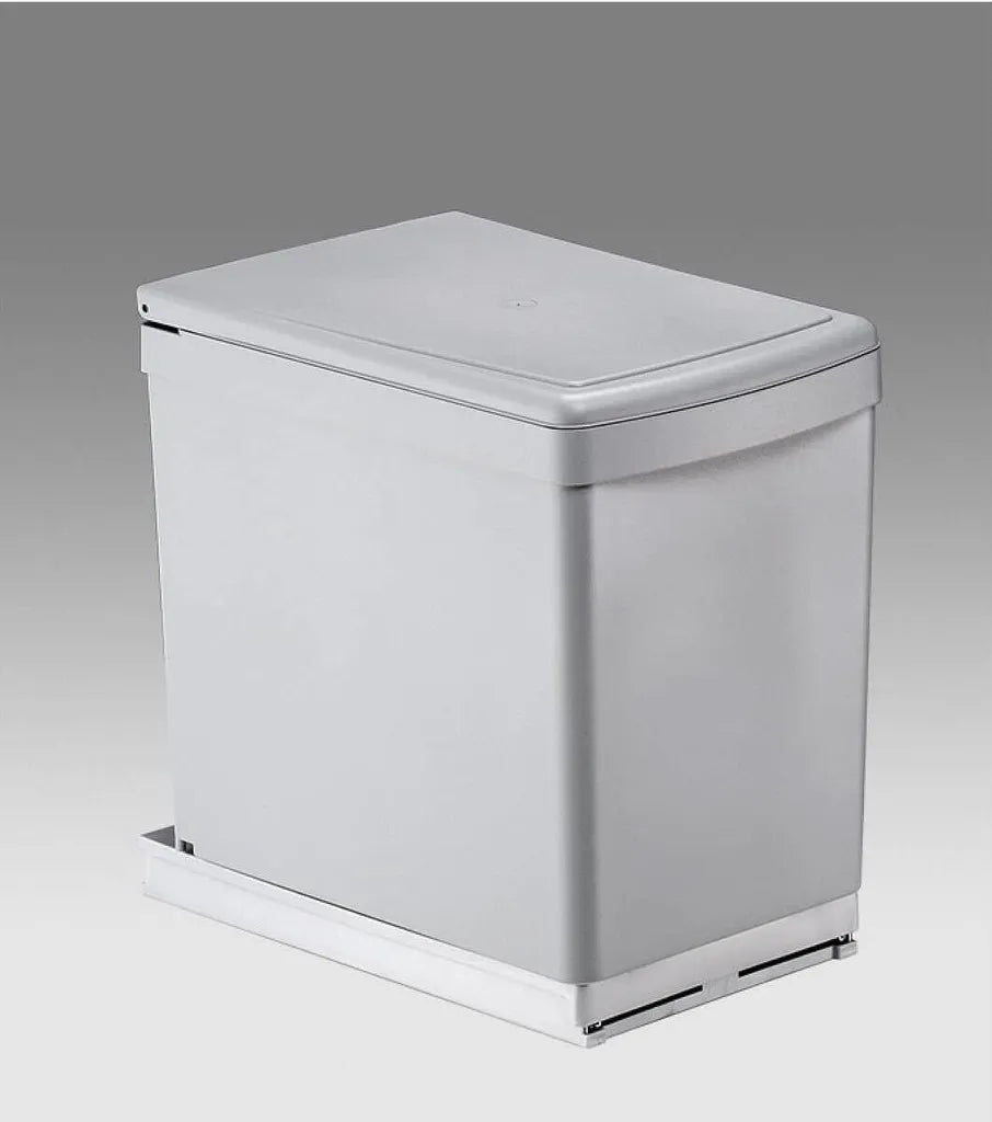  WESCO Einbau-Abfallsammler Traditionline 30DT - Alugrau/ Silber, 2x 7,5 Liter