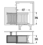  Hailo Mülleimer Küche, Ausfahrautomatik, Einbau Ab 40 Cm Schrank