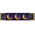  180*35cm Eid Mubarak Tischläufer Ramadan Deko Tischdecke Partydekoration Tischbanner Stern Mond
