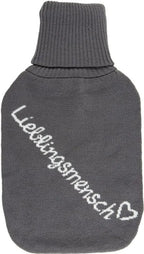 Out Of The Blue Wärmflasche Lieblingsmensch Strickbezug 2 Liter Bettflasche Wärmekissen