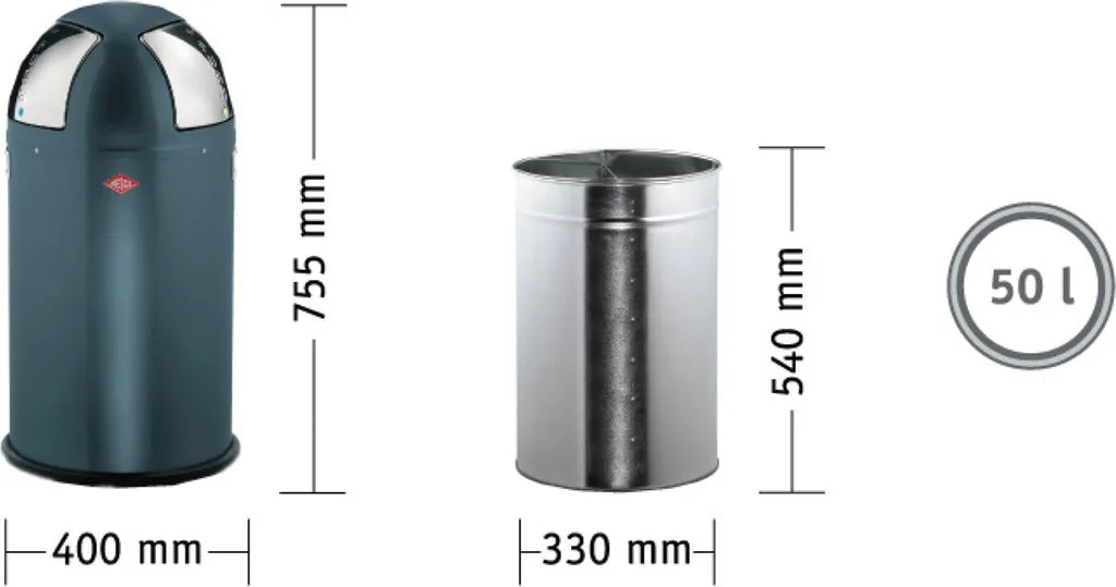  WESCO Treteimer "Push Two" Weiß